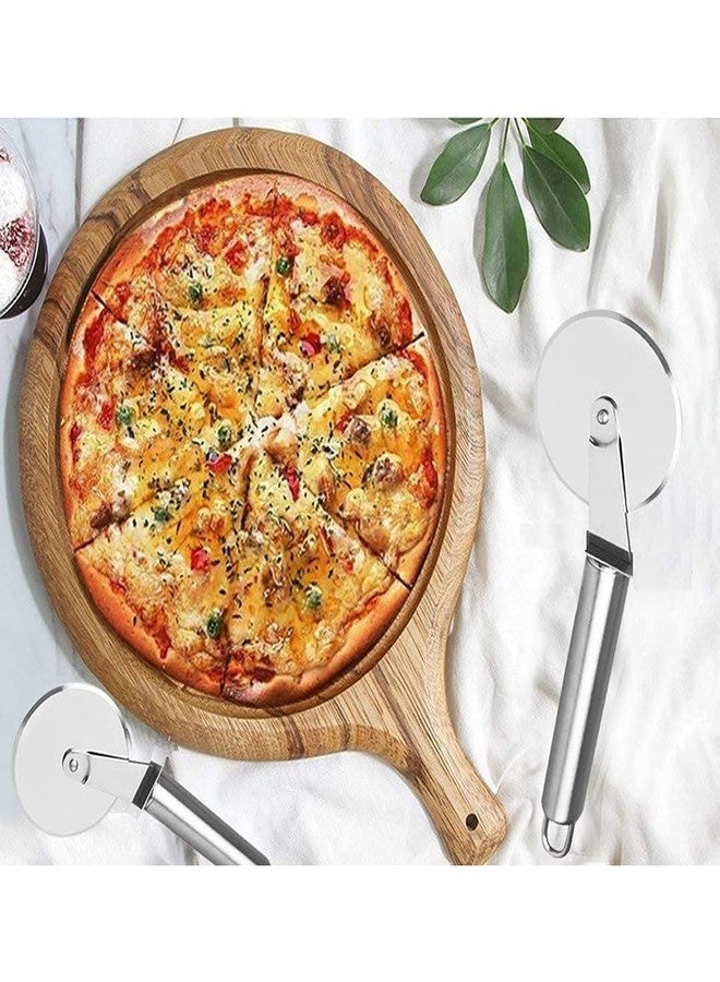 Oc9 Stainless Steel Pizza Cutter/Slicer(Pack of 2) for Kitchen Tool - Image 3